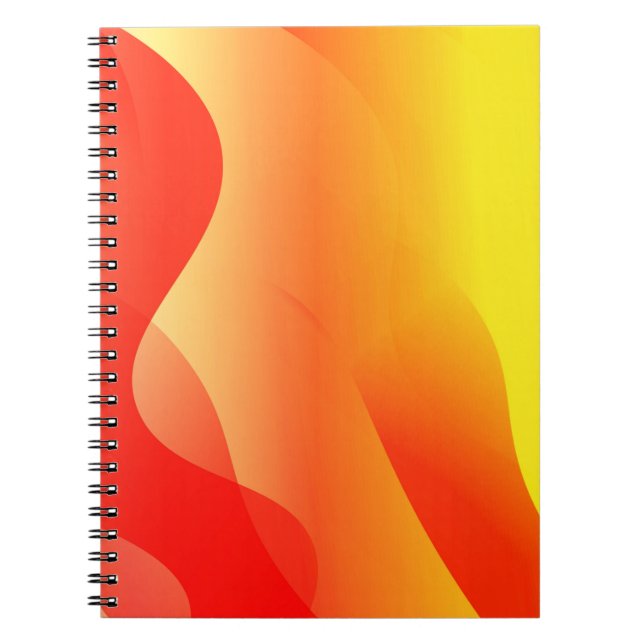 Geometric Wave Shape with Gradient Blurred Abstrac Notebook (Front)