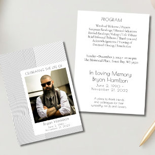 Geometric Waves Celebration of Life Program Invitation