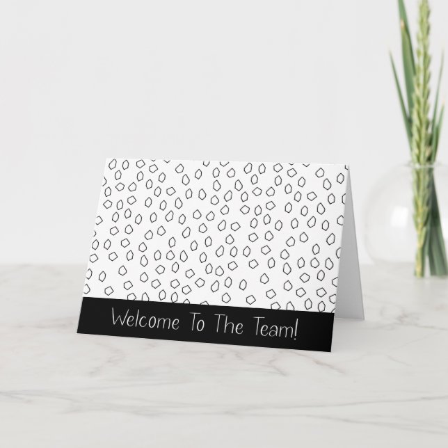 Geometric Welcome to the Team New Employee Card (Front)