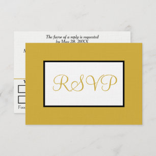 Geometric White Gold RSVP Food Allergies