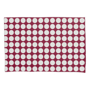 Geometric White Polka Dots on any Colour Pillowcase