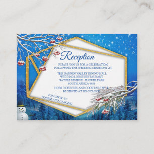 Geometric - Winter-Gold Fantasy Theme Enclosure Card
