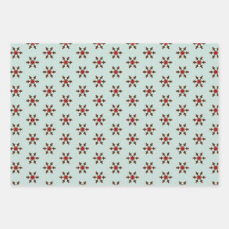 Geometric Winter Holiday Gift Wrapping Sheets