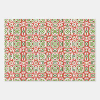 Geometric Winter Holiday Gift Wrapping Sheets