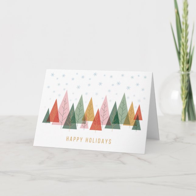 Geometric Winter Wonderland Holiday Card (Front)