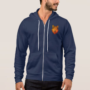 Geometric Wolf Head   Polygon Art with Alpha Style Hoodie