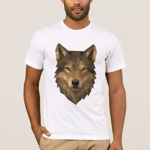 Geometric Wolf Head   Polygon Art with Alpha Style T-Shirt
