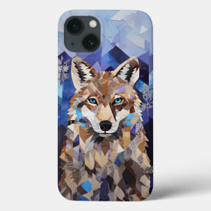 Geometric Wolf Mountain iPhone 13 Case