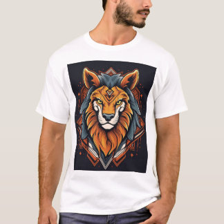 Geometric Wolf Portrait T-Shirt