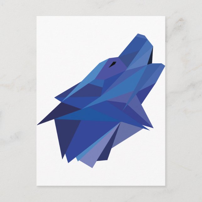 Geometric Wolf Postcard (Front)