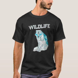 Geometric Wolf Wildlife Zoo Animals Wild Animal T-Shirt