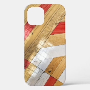 Geometric wood floor pattern iPhone 12 case