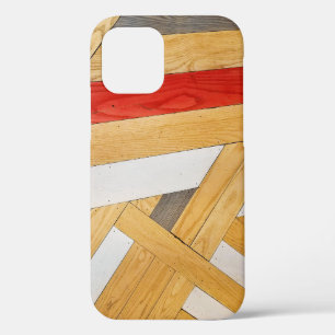 Geometric wood floor pattern iPhone 12 case