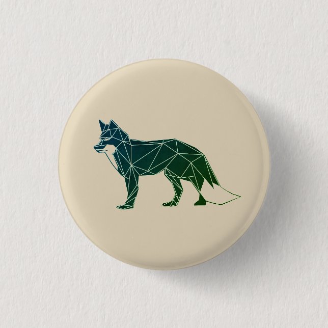 Geometric Woodland Animals | Feelin' Foxy Button (Front)