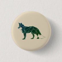 Geometric Woodland Animals | Feelin' Foxy Button
