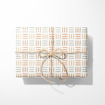 Geometric Wrapping Paper Neutral Boho Lines