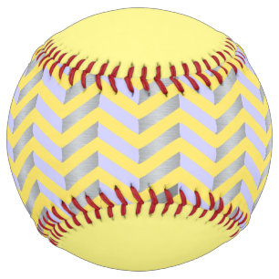 Geometric Yellow Custom Baseball Softball