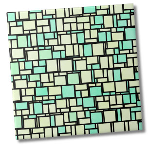 Geometric Yellow Green Shingles Tile