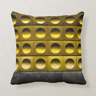 Geometric Yellow Grey Elegant Chic Modern Cushion