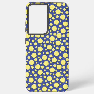 Geometric yellow polka dots samsung phone case
