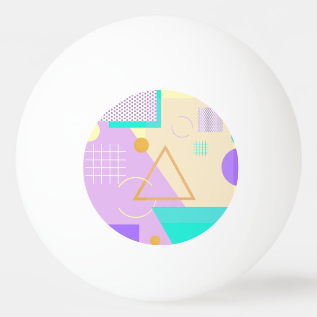 Geometric yellow print ping pong ball (Front)