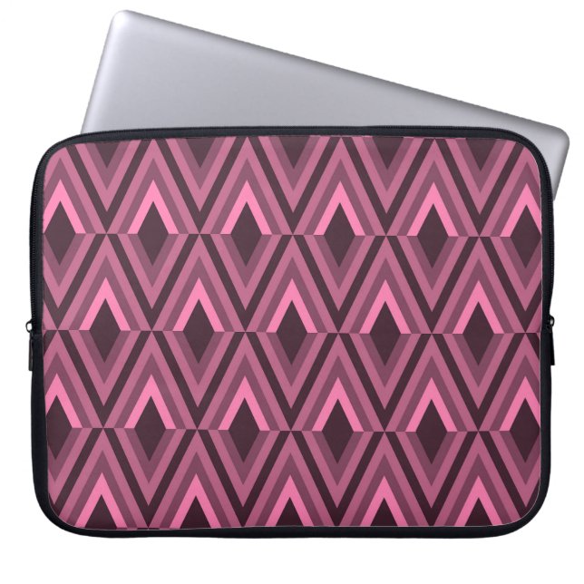 Geometric Zig Zag Ethnic Seamless Laptop Sleeve (Front)