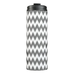 Geometric zigzag pattern 2 thermal tumbler
