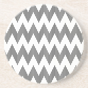 Geometric zigzag pattern coaster
