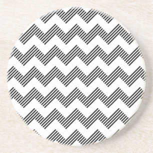Geometric zigzag pattern coaster
