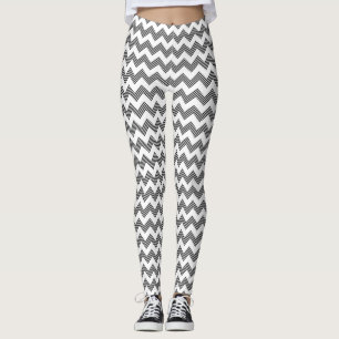 Geometric zigzag pattern leggings