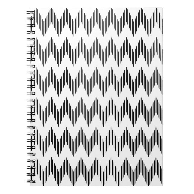 Geometric zigzag pattern notebook (Front)
