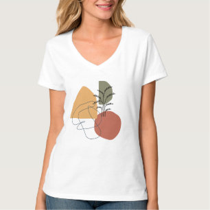 Geometrical,abstract,minimal,modern,pastel,plant T-Shirt