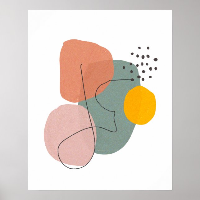 Geometrical,abstract,minimal,modern,pastel, Poster (Front)