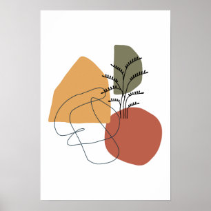 Geometrical,abstract,minimal,modern,pastel, Poster