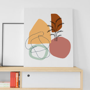 Geometrical abstract minimal modern pastel poster