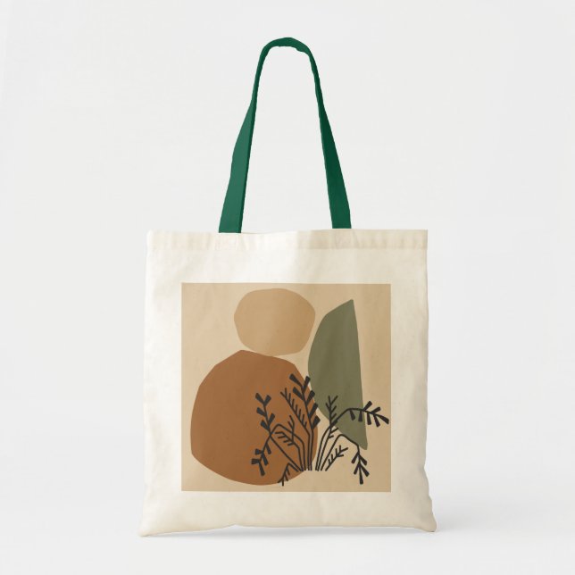 Geometrical,abstract,minimal,modern,pastel, tote (Front)