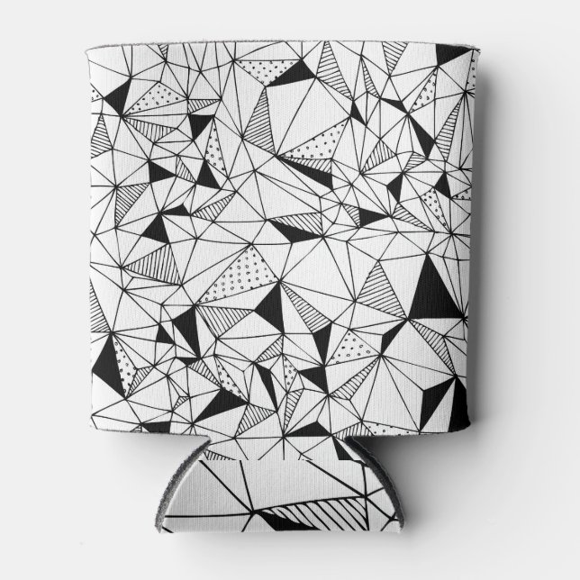 Geometrical Abstract: Polygonal Background Art. Can Cooler (Front)