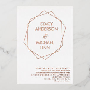 Geometrical Border Bold Name Wedding Pressed 