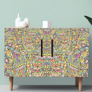 Geometrical Colourful Modern Patchwork Pattern Tissue Paper