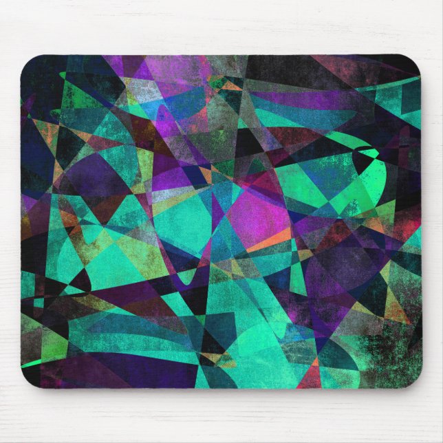 Geometrical, Colourful, Original Abstract Art Mouse Mat (Front)