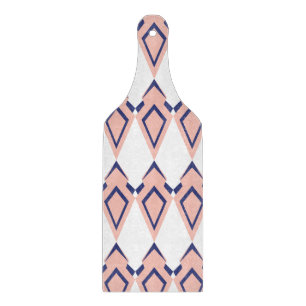 Geometrical Deco Shapes Pink Coral Blue Cutting Board