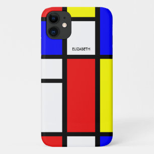Geometrical Design Mondrian Inspired Modern Art iPhone 11 Case