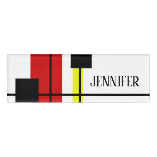 Geometrical design name tag