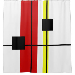 Geometrical design shower curtain