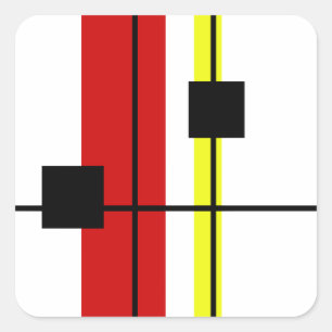 Geometrical design square sticker