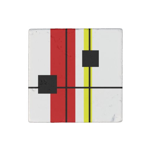 Image of Geometrical design Stone Magnet