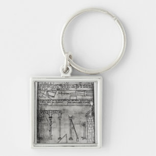 Geometrical figures for construction key ring