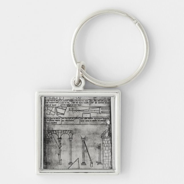 Geometrical figures for construction key ring (Front)