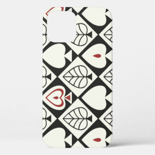 Geometrical leaves, seamless natural pattern. iPhone 12 case