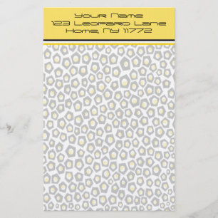 Geometrical Leopard Personal Stationery